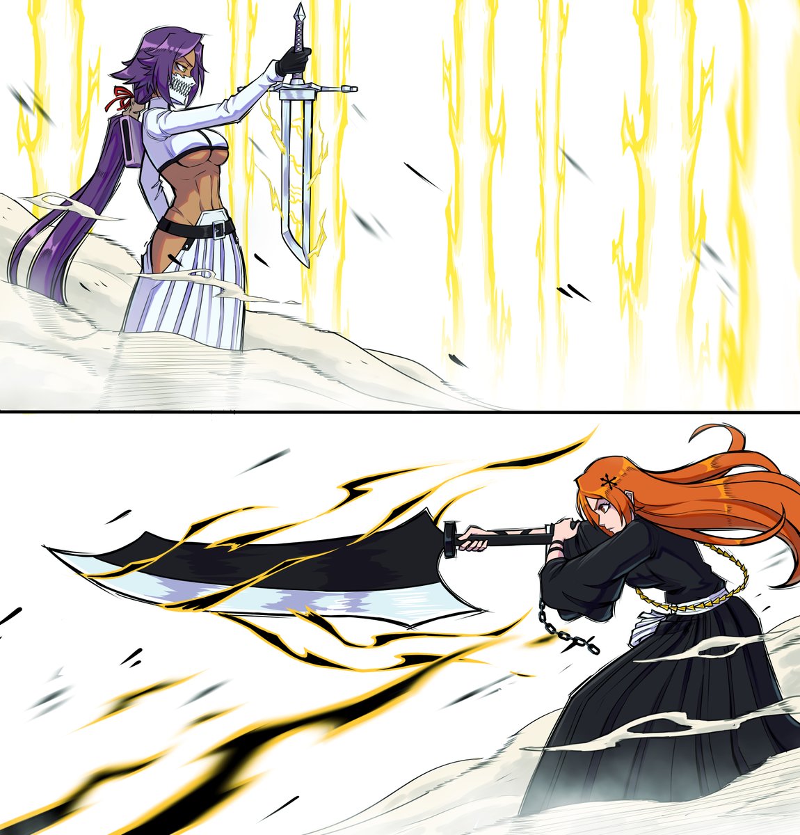 TeiWickedDraws's tweet image. Shinigami Orihime vs Espada Yoruichi part 2
#BLEACH #ブリーチ