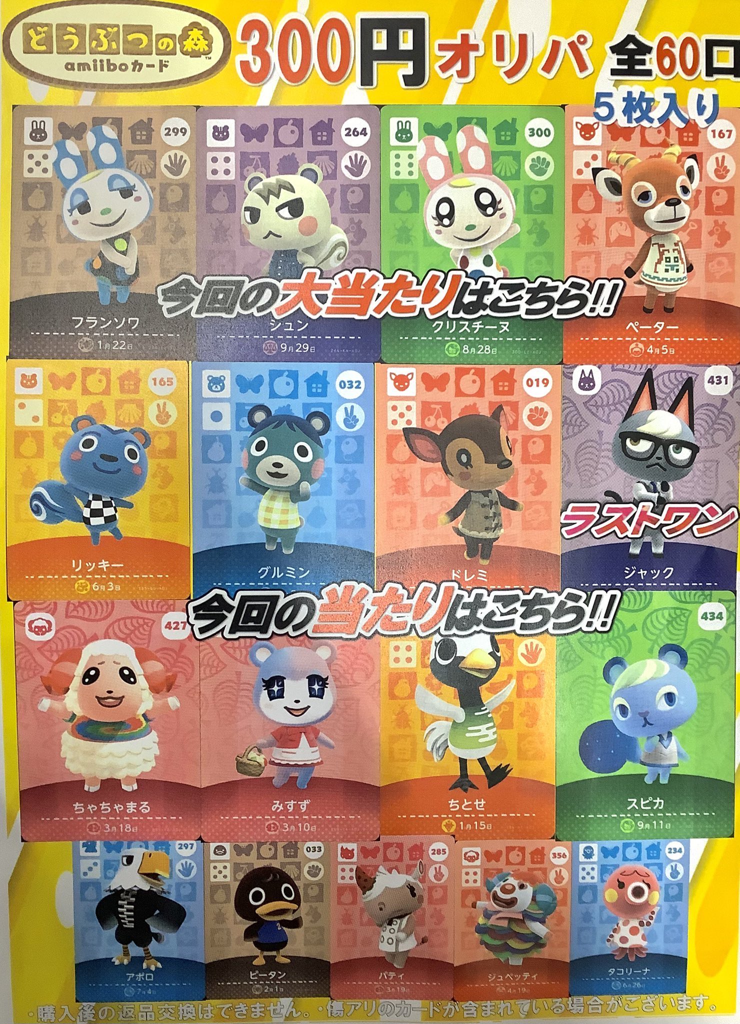 どうぶつの森 amiiboカード ちゃちゃまる 第5弾 No.427