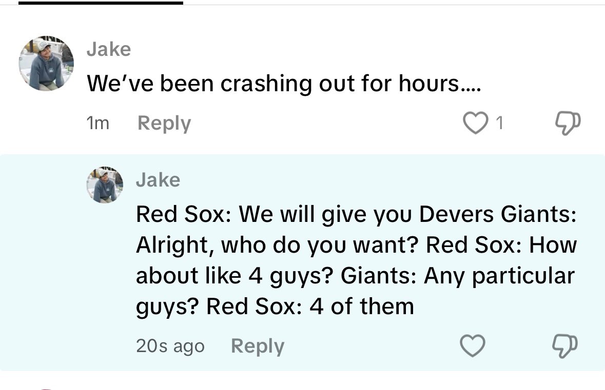 This comment is sending me