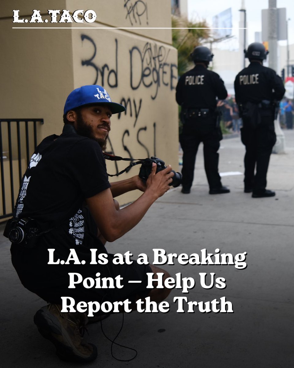 L.A. is at a breaking point — and truly independent, on-the-ground reporting has never been more important.
 
We’re raising $25,000 to power urgent coverage of what’s unfolding in our city right now. Your support helps us keep ourselves going, as truthfully and unapologetically