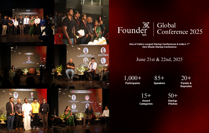 🌍 FounderX Global Conference 2025
Where Visionaries Meet, Ideas Ignite &amp; the Future Takes Shape 🚀

Get ready for India’s most awaited startup conference, uniting 1000+ founders, investors, and industry leaders in the serene innovation hub of Auroville.

📅 Date: June 21, 2025