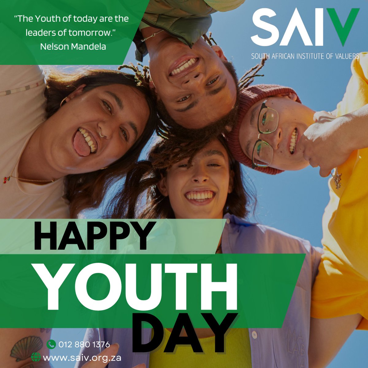 South African Institute of Valuers (@sa_valuers) on Twitter photo Today, we celebrate the power, passion, and potential of our youth. 💪
🌟 Happy Youth Day! 🌟
#YouthDay2025 #FutureLeaders #SAIVEmpoweringValuers Today, we celebrate the power, passion, and potential of our youth. 💪
🌟 Happy Youth Day! 🌟
#YouthDay2025 #FutureLeaders #SAIVEmpoweringValuers
