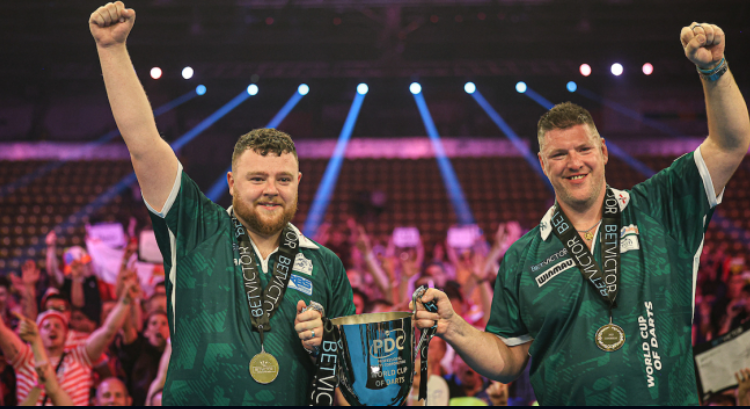 jloweprodart's tweet image. Great win Northern Ireland, a class final from all four players, and a superb perfect last 11 dart leg from the Irish Players, Josh Rock and Daryl Gurney.