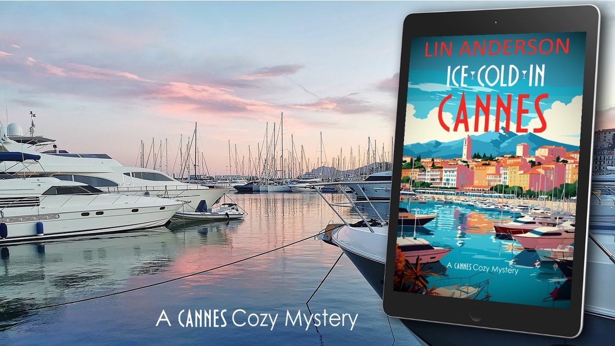 💥 NEW 💥- ICE COLD IN CANNES - “Courvoisier is a dashing, sophisticated hero ... for fans of jet-setting suspense.' —Booklist 
mybook.to/icecoldincannes  
#LinAnderson #cozymystery #Cannes #Riviera #StorytellerUK2024