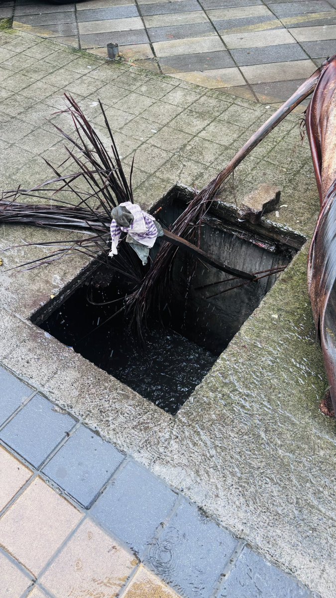 Karan162's tweet photo. Pavement drain manhole  broken in Malad West. Opp goregaon sports complex. Bhoomi castle @mybmc https://t.co/uaatzVb1oc