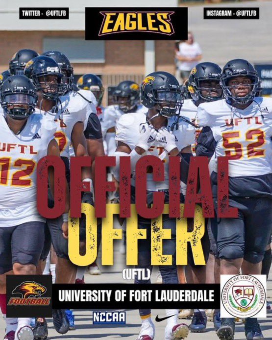 Tyco St.dennis (@tyco_stdennis) on Twitter photo Im excited to announce that I have received an offer to play football at <a href="/UFTLfb/">The University of Fort Lauderdale FB🦅🏈</a> thank you <a href="/BallCoachHP/">Coach D</a> for the offer!! All glory to god!! #goEagles #BLEEDYELM <a href="/NickFarman55/">Nick Farman M.S.</a> <a href="/the_fordo/">Cory Ford</a> <a href="/BrandonHuffman/">Brandon Huffman</a> <a href="/DimondJake/">Jake Dimond</a> Im excited to announce that I have received an offer to play football at <a href="/UFTLfb/">The University of Fort Lauderdale FB🦅🏈</a> thank you <a href="/BallCoachHP/">Coach D</a> for the offer!! All glory to god!! #goEagles #BLEEDYELM <a href="/NickFarman55/">Nick Farman M.S.</a> <a href="/the_fordo/">Cory Ford</a> <a href="/BrandonHuffman/">Brandon Huffman</a> <a href="/DimondJake/">Jake Dimond</a>