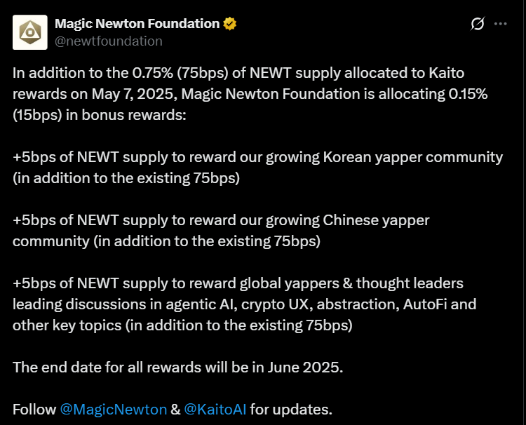 HuyKhc18's tweet image. Counting down until $NEWT TGE

Day 1 :

Yapping about @newton_xyz 

Who are excited about this big event !

Count , like and become the best yapper with me !

#KaitoYap