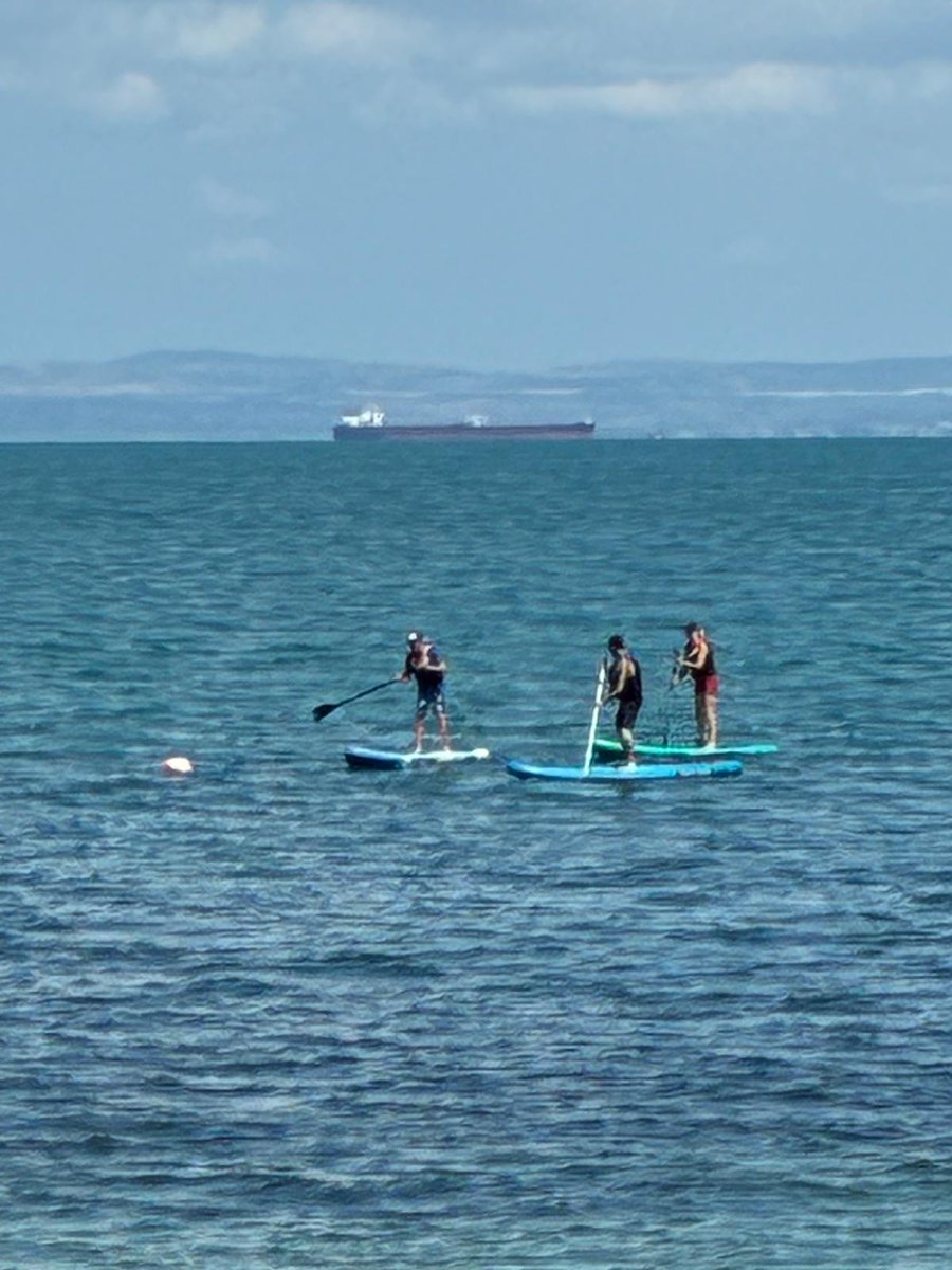 Looking for a new family hobby. First time paddle boarding on the sea; much more difficult than lakes or canals. More fun too!