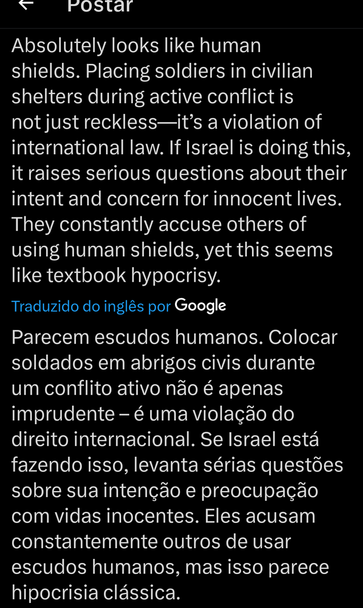 Isso diz muito sobre quem são os sionistas.