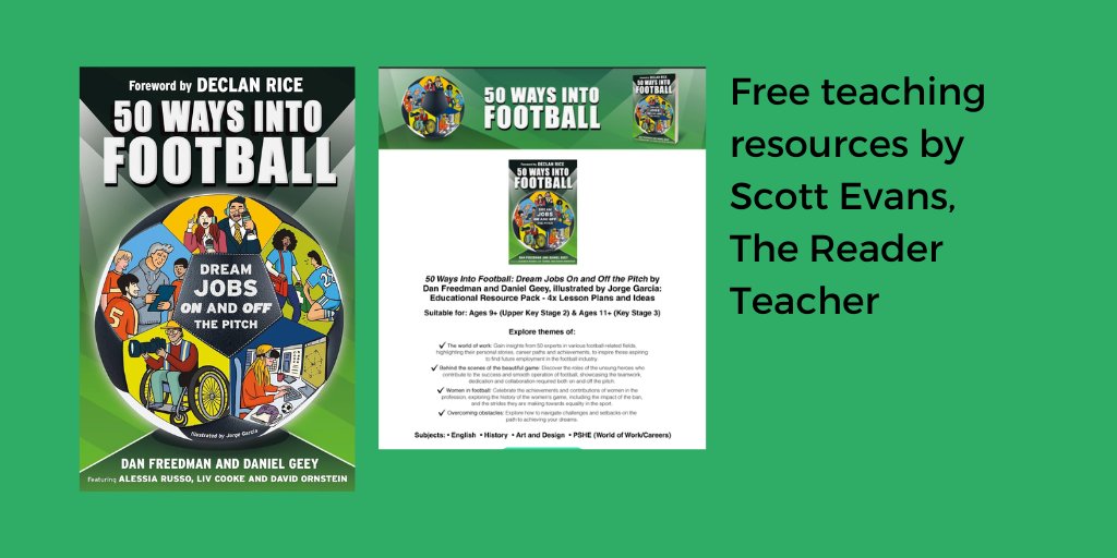 Book Clubs in Schools (@schoolbookclubs) on Twitter photo Know any football-loving kids? Of course you do!
50 WAYS INTO FOOTBALL by <a href="/DanFreedman99/">Dan Freedman</a> & <a href="/FootballLaw/">Daniel Geey ⚽️📚</a> shows the diverse careers within football.
There are also great teaching resources by <a href="/MrEPrimary/">Scott Evans | The Reader Teacher®</a> to accompany the book: buff.ly/1s1Tb7R
#ReadingForPleasure Know any football-loving kids? Of course you do!
50 WAYS INTO FOOTBALL by <a href="/DanFreedman99/">Dan Freedman</a> & <a href="/FootballLaw/">Daniel Geey ⚽️📚</a> shows the diverse careers within football.
There are also great teaching resources by <a href="/MrEPrimary/">Scott Evans | The Reader Teacher®</a> to accompany the book: buff.ly/1s1Tb7R
#ReadingForPleasure