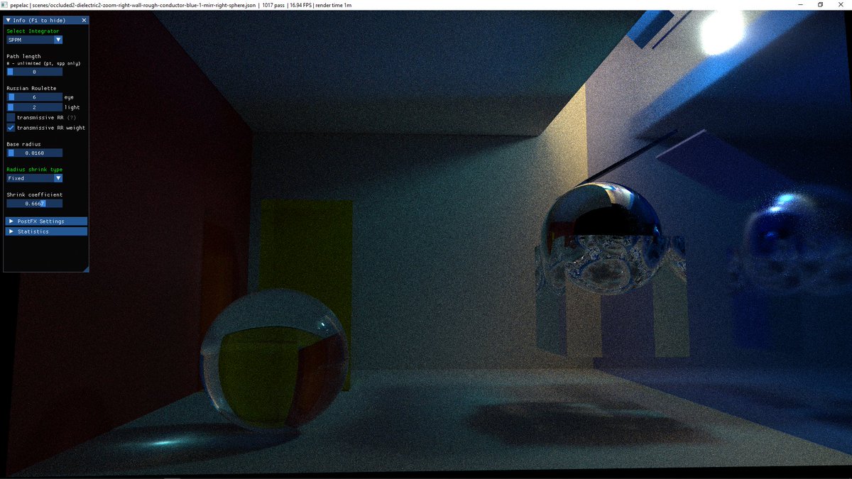 tigratigratigra's tweet image. variative vs fixed radius shrinking at same time.
whole scene view
#sppm #photon #mapping #vulkan #rtx #experiment #experimental #invention
