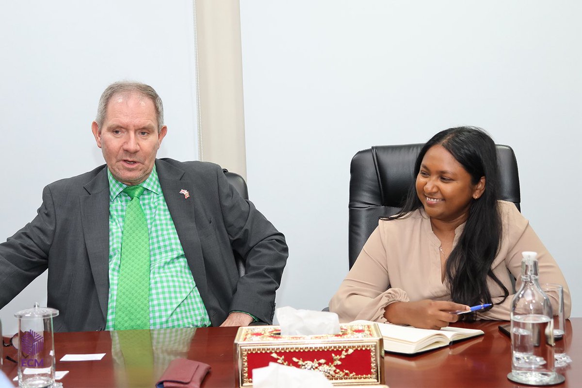 Members of the ECM, led by President Mohamed Zahid, met with H.E. Nick Low, the British High Commissioner to the Maldives, for discussions on strengthening electoral cooperation, enhancing capacity building initiatives, and reaffirming a shared commitment to democratic values.