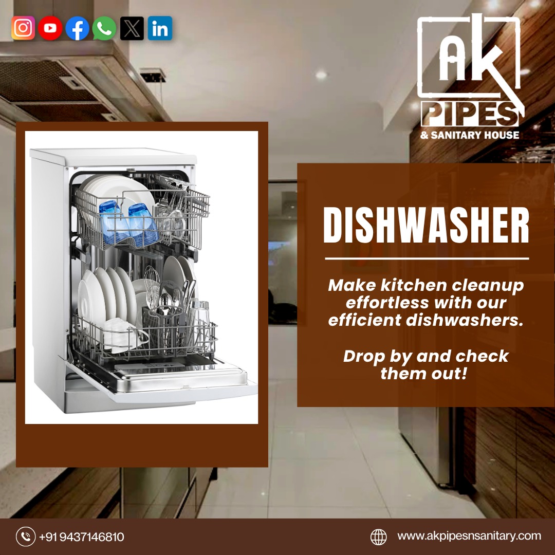 AkpSanitary's tweet image. Tired of scrubbing dishes? Make life easier with AK Pipes’ efficient dishwashers. 🧼 Smart, water-saving, and powerful—perfect for every kitchen. Visit us and upgrade your cleanup game today!
#Dishwasher #KitchenHelp #TimeSaver #ComeVisit #akpipesandsanitaryhouse