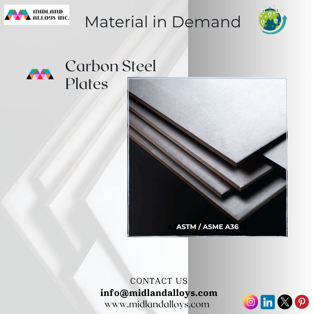 midland_inc's tweet image. Carbon Steel ASTM A36 Plates Supplier

Carbon Steel Plates
Standard: ASTM / ASME A36 / IS 2062, EN 8, C 45, SAIL HARD

Delivered globally .On-time. Trusted. Expertise Guide

Get quote: info@midlandalloys.com
#carbonmarkets #steeldevelopment #Materialists #oilandgas #METALSLOT