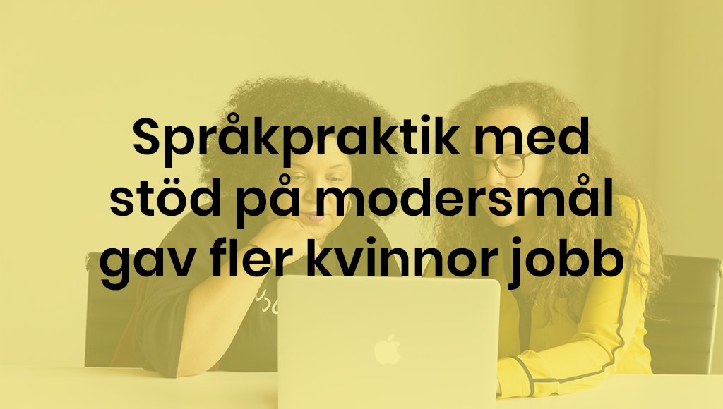 IFAU_SE's tweet image. Språkpraktik med stöd på modersmål gav fler kvinnor jobb.

Praktik och tillgång till en coach på modersmålet ökade chansen till arbete för invandrade kvinnor med svaga svenskkunskaper. Det visar en ny rapport från IFAU.

ifau.se/Press/Pressmed…