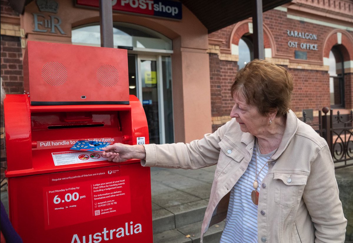 One Gippsland (@onegippsland) on Twitter photo Traralgon is one of three places in Australia where a post box will talk to you.
It’s part of a Aust Post/Beyond Blue campaign to encourage people to connect with others the old fashioned way.
Learn more here: ow.ly/mGZ850W9Orr.
@LatrobeCity <a href="/australiapost/">Australia Post</a> Traralgon is one of three places in Australia where a post box will talk to you.
It’s part of a Aust Post/Beyond Blue campaign to encourage people to connect with others the old fashioned way.
Learn more here: ow.ly/mGZ850W9Orr.
@LatrobeCity <a href="/australiapost/">Australia Post</a>