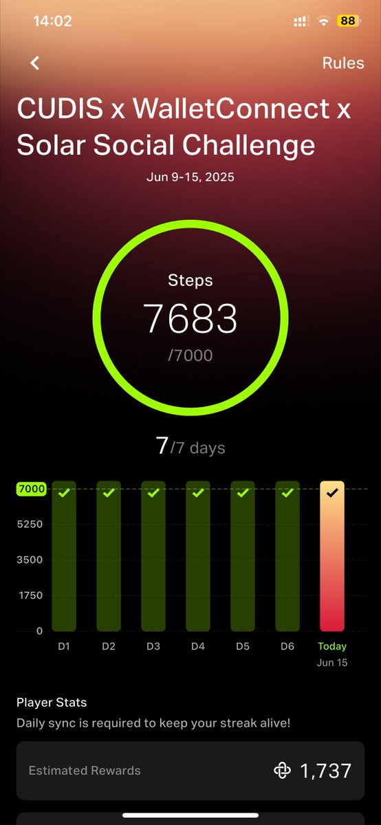 Completed it mate! A great week working with <a href="/CudisWellness/">CUDIS</a> <a href="/WalletConnect/">WalletConnect</a> <a href="/Solana_zh/">Solar (Solana中文社群)</a>