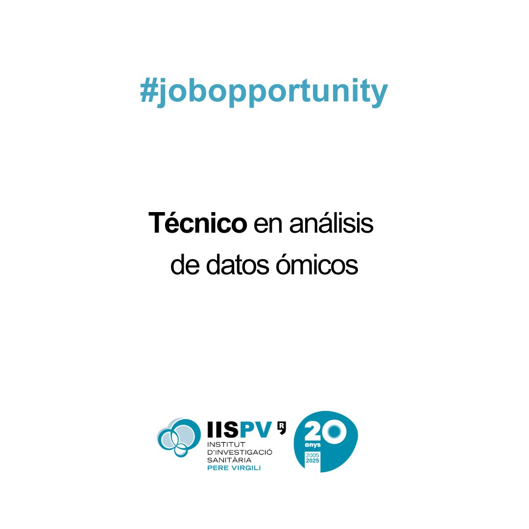 📢​ Recordatorio | #JobAlert #OfertaDeFeina #Empleo

Se acerca la fecha límite para presentar candidatura para el puesto de trabajo de técnico en análisis de datos ómicos (IC36_25).

⌛​17/6​

​🔗 bit.ly/4lcTmUd