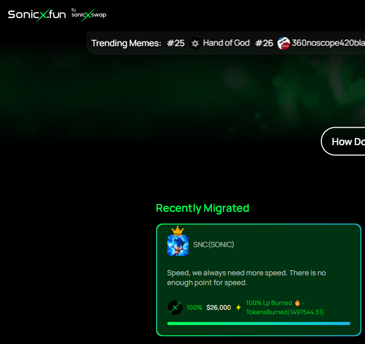 Suryapr11759275's tweet photo. ๐ฅ New on https://t.co/fqvCY4Jylq
You can now see how much LP & tokens are BURNED during migrations! ๐ฅ๐
the playground of real meme kings ๐
@Sonicxdotfun this is great
#MemeSeason #CryptoTools #LPBurned #TokenBurn #DeFiFun https://t.co/lbJ39rrL6y