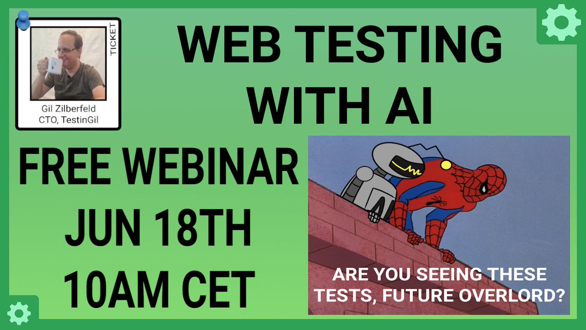 When you let AI generate test code for you, it turns out you need to guide it a lot more than you think. Or suffer like I did.
THIS WEDNESDAY, "Web Testing with AI", 18-Jun, 10am CET.
Register now!
us02web.zoom.us/webinar/regist…
#Testing #Automation #TestAutomation #ai #WebAutomation