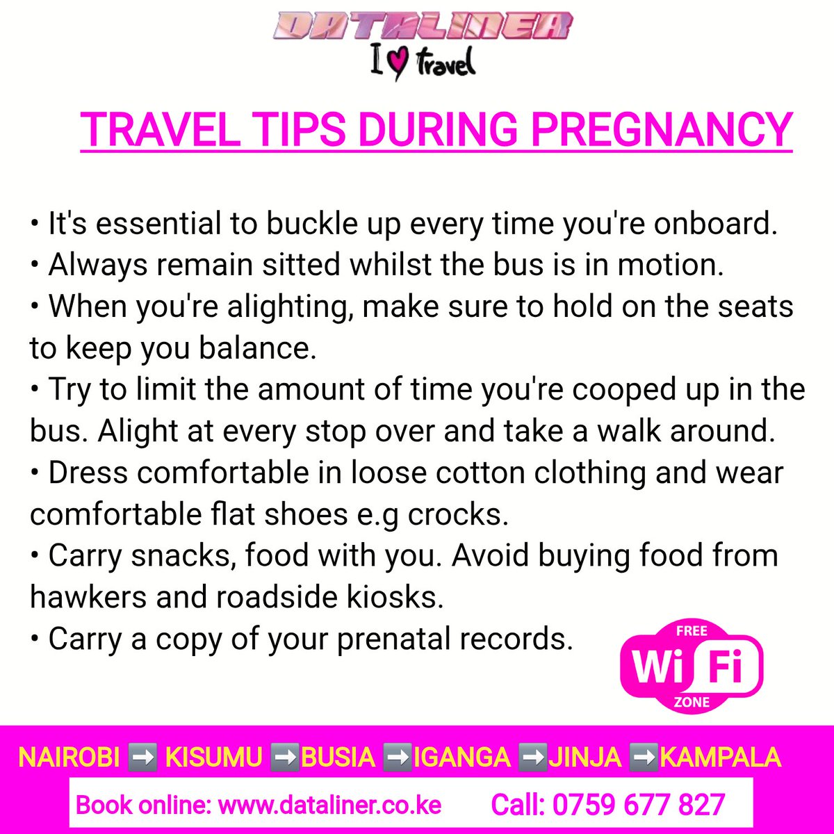 IF HE'S RICH: “Babe am pregnant and we are expecting a baby."
IF HE’S BROKE: “Amos you have destroyed my life!”🤣

While traveling with Dataliner, it is generally safe to travel while you're pregnant.

This is how to keep yourself while traveling with Dataliner Coach.