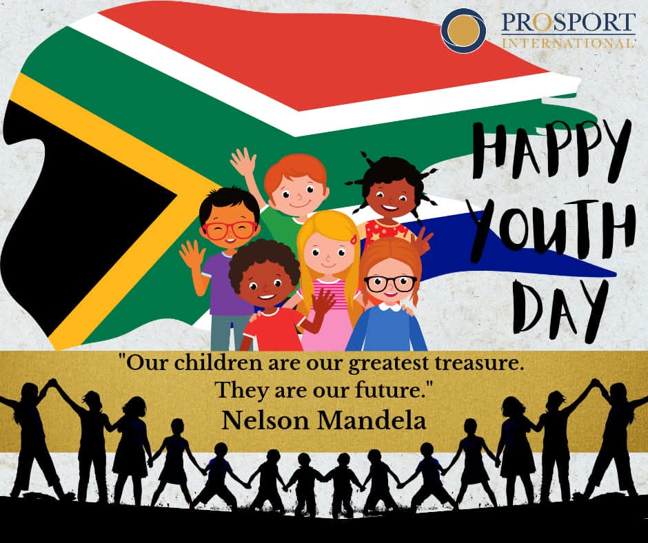 ProsportInt's tweet photo. “Our children are our greatest treasure. They are our future” - Nelson Mandela
Wishing South Africa a Happy Youth Day from all of us at Prosport International 🇿🇦
#YouthDay #ChangeTheFuture #ProsportInternational #ChampionsGoBeyond https://t.co/vB0df0l8bS