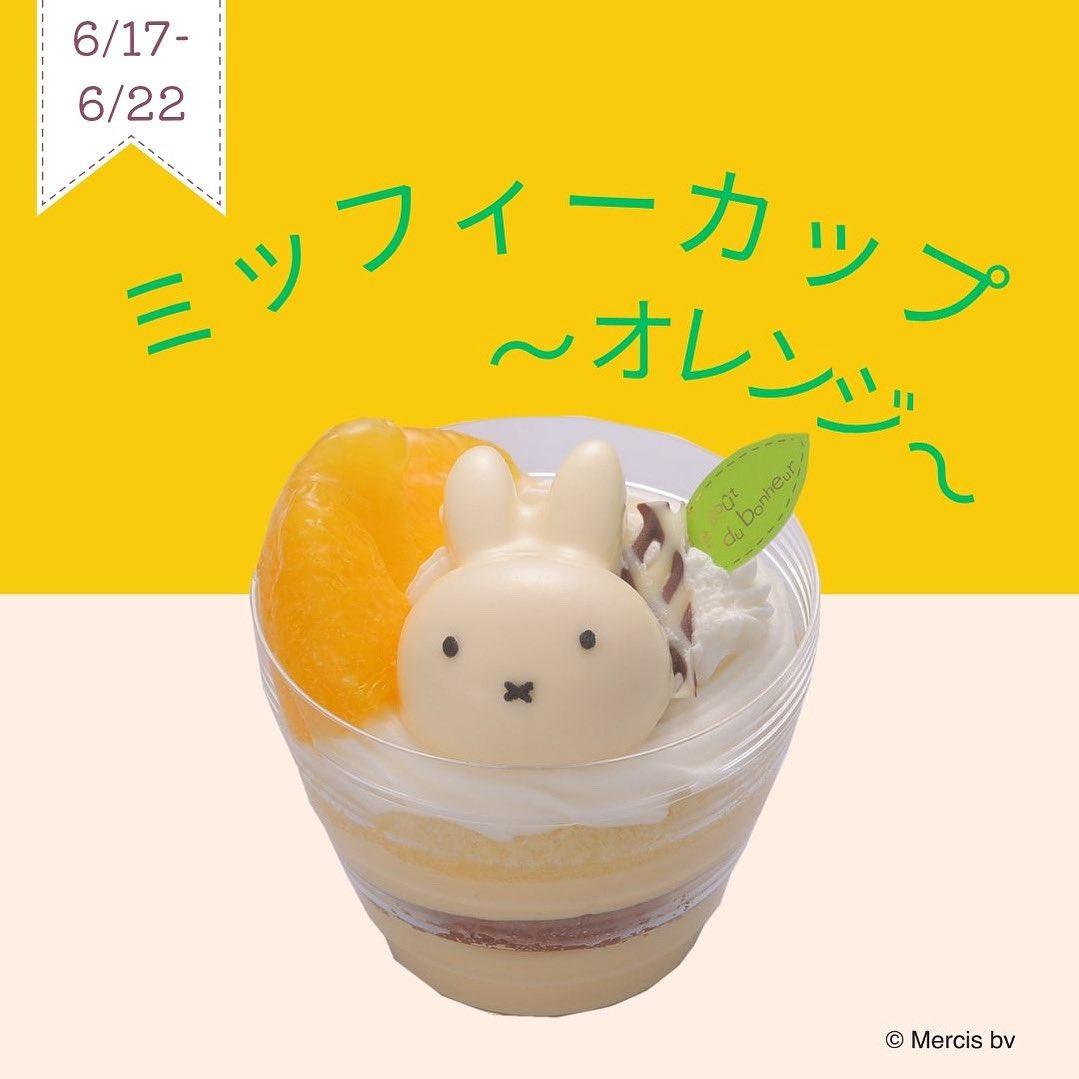 販売期間：6月17日(火)～6月22日（日） ○ミッフィーカップ～オレンジ