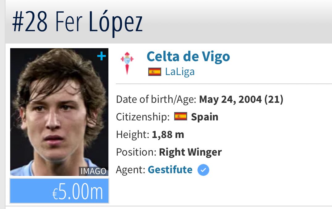 Don’t know any of these players that we are linked with. But doesn’t that seems a lot of money for that Lopez kid? 🤷🏽‍♂️ 17 games into his career?