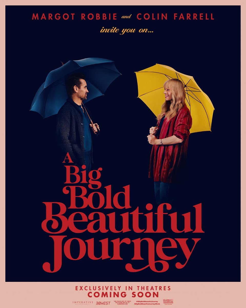 BigBoldMovie's tweet image. Your invitation has arrived.
Margot Robbie and Colin Farrell star in #ABigBoldBeautifulJourney - exclusively in theatres this September.