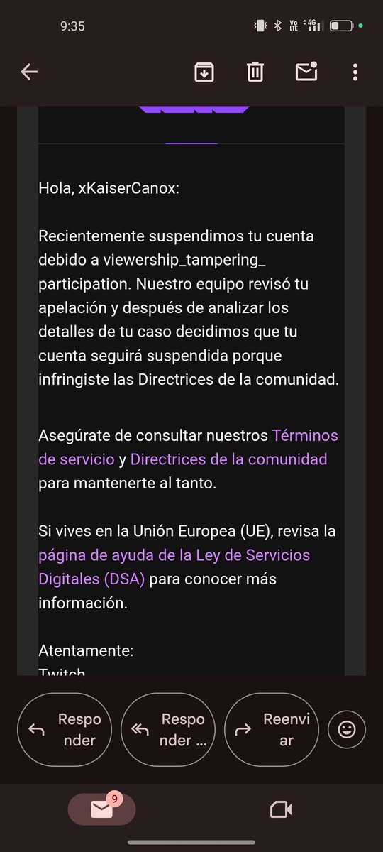 <a href="/TwitchSupport/">Twitch Support</a> I have never used Viewboting, I have been banned for more than 6 months for something I did not do, and their system automatically rejects my appeal and account restoration, they only ignore small streamers and answer everything with AI.  <a href="/TwitchES/">Twitch ES</a> <a href="/TwitchLatam/">Twitch LATAM</a>