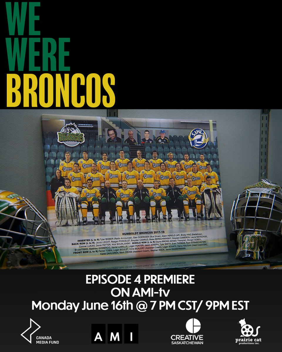 Episode 4 of We Were Broncos premieres Monday June 16th at 7:00pm CST/9:00pm EST on AMI-tv and AMI+. In this episode, Ryan returns to Humboldt for the first time in years and remembers his time there, including the bus crash that changed his life on April 6, 2018 #wewerebroncos