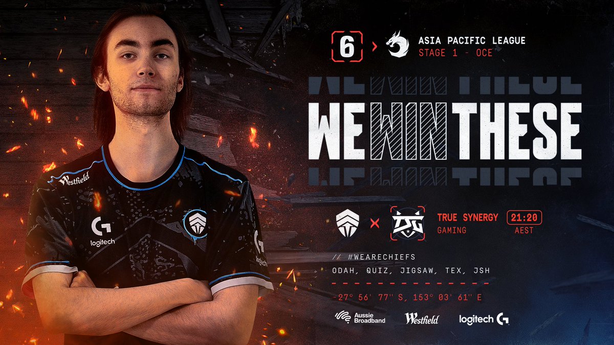 The Chiefs (@chiefsesc) on Twitter photo Back on the battlefield ready to make some magic 🧙♂️🪄
Tonight the boys take on <a href="/ORG_TSG/">True Synergy Gaming</a>, what score do we predict? 😏
🕘 9:10PM AEST
📺 ttv/tacularr
#WeAreChiefs🛡️ | #CHFWIN🛡️ | #BlastR6 Back on the battlefield ready to make some magic 🧙♂️🪄
Tonight the boys take on <a href="/ORG_TSG/">True Synergy Gaming</a>, what score do we predict? 😏
🕘 9:10PM AEST
📺 ttv/tacularr
#WeAreChiefs🛡️ | #CHFWIN🛡️ | #BlastR6