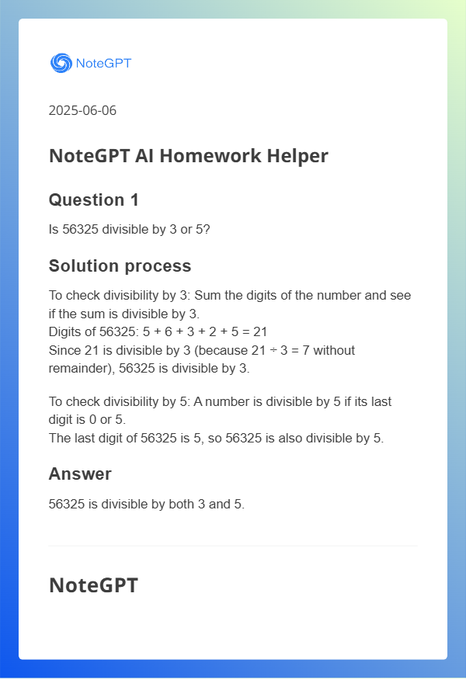 NoteGPT Math tweet media