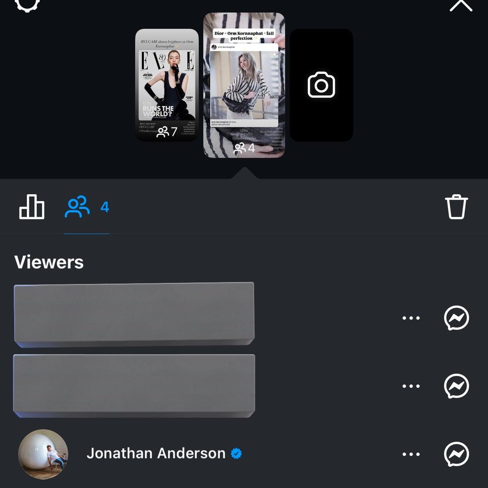 lo___luvr's tweet image. Jonathan Anderson, the Creative Director of Dior viewed a fan's Instagram story post of Orm with Dior. Keep up the great work guys 🤍☺️

#DiorFall25 @Dior @ormmormm
#Ormkornnaphat #ออมกรณ์นภัส