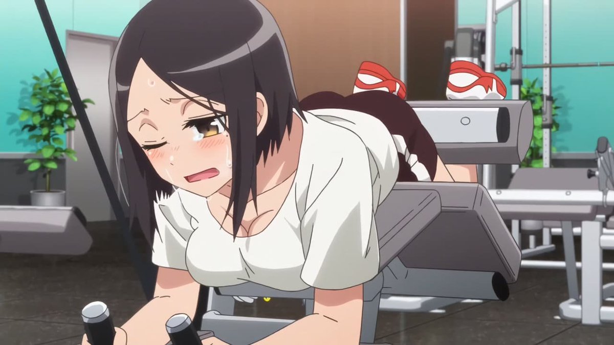 ダンベル何キロ持てる？（アニメ）のエロシーン6
