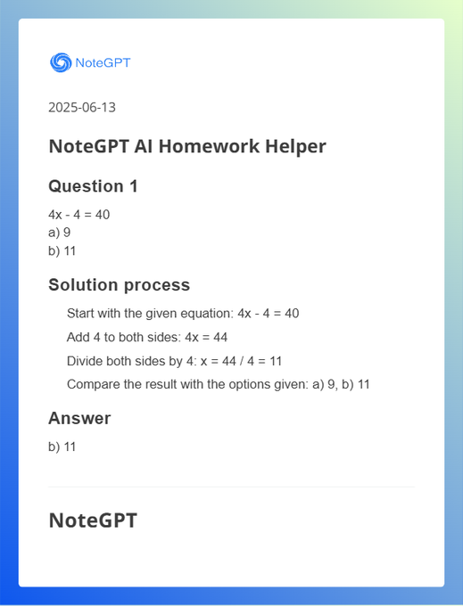 NoteGPT Math tweet media