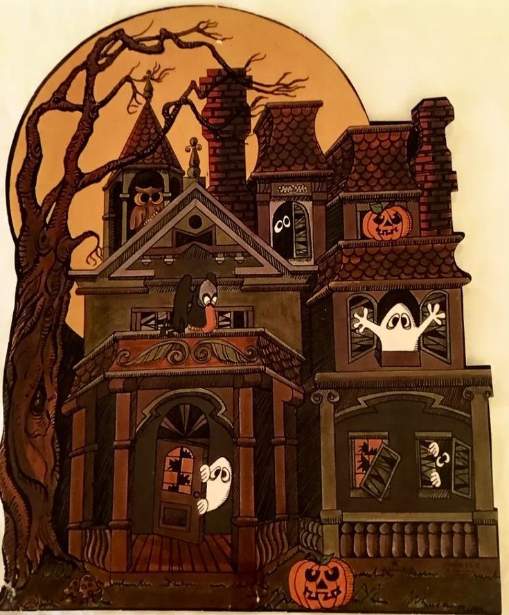 hauntorama's tweet image. A spooky scary haunted house Halloween decoration by Hallmark. 
#SpookyScarySunday #HauntedHouse