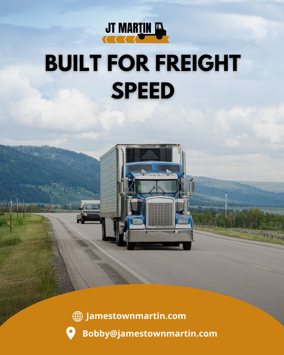 Fast routes. Zero wasted time.
JamesTown Martin keeps your freight on track—always. ⚡📦
#FreightSpeed #EfficientLogistics #FastDelivery #TrustedTransport