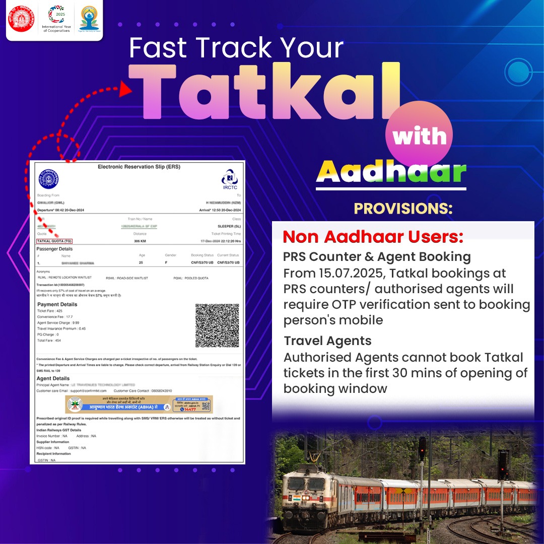 Image How to book Tatkal with Aadhaar and Without Aadhaar
