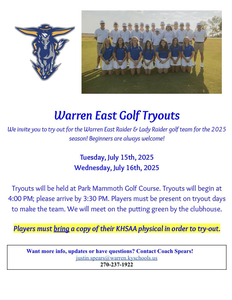 Warren East Golf tweet media