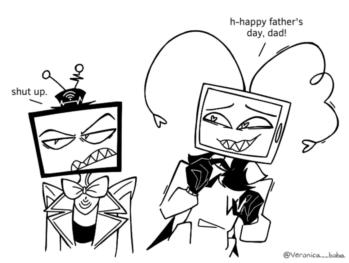 veronica__boba's tweet image. happy father's day
quick sketch idk
#vaxhazbinhotel #voxhazbinhotel