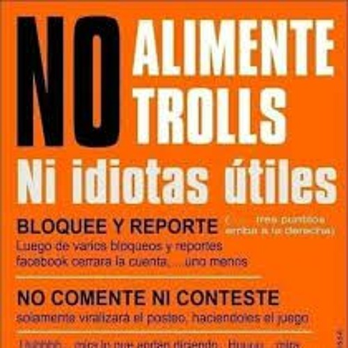 Qué harto me tiene la militancia zombie 
No podés opinar de nada porque se te vienen en malón a tratar de silenciarte.-
Tienen el cerebro quemado de tanta boludez crónica 
Serán bloqueados uno por uno 
La paz mental, ante todo