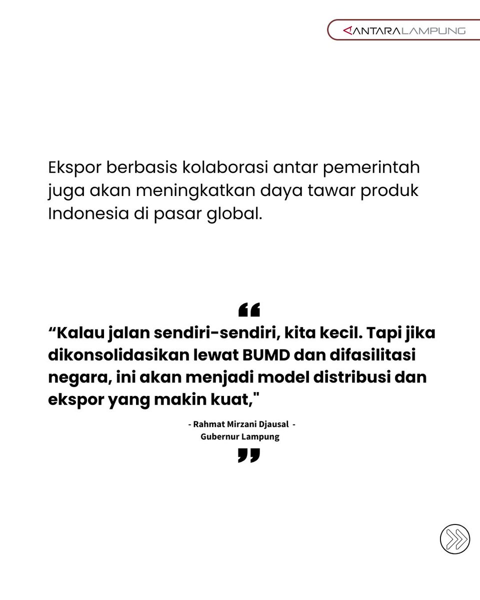 Gubernur Lampung Rahmat Mirzani Djausal mengatakan jalinan kerja sama  yang dilakukan Lampung, Kepulauan Riau, Jawa Tengah dan Maluku Utara  dapat menjadi peluang usaha mikro kecil menengah (UMKM) dan pelaku usaha  lokal untuk mengembangkan usaha.
#gubernurlampung #RMD #umkm