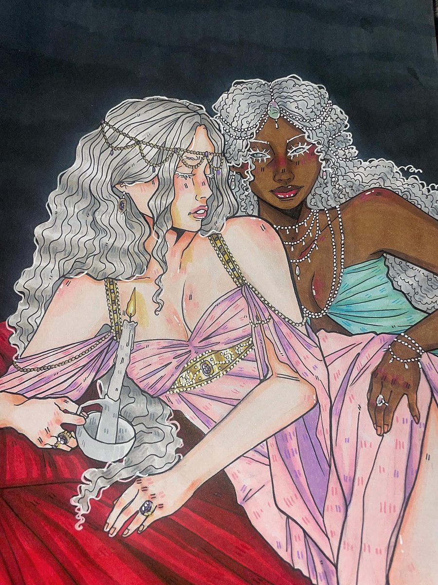 kurumxo's tweet image. rhaenyra &amp; laena spending a night together in pentos
#FireandBlood #asoiaf #HouseOfTheDragon #GameofThrones