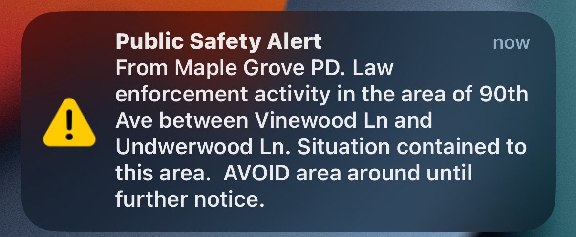 PoliticAddicted's tweet photo. Maple Grove shooter updated alert https://t.co/t7C2XPkX9E
