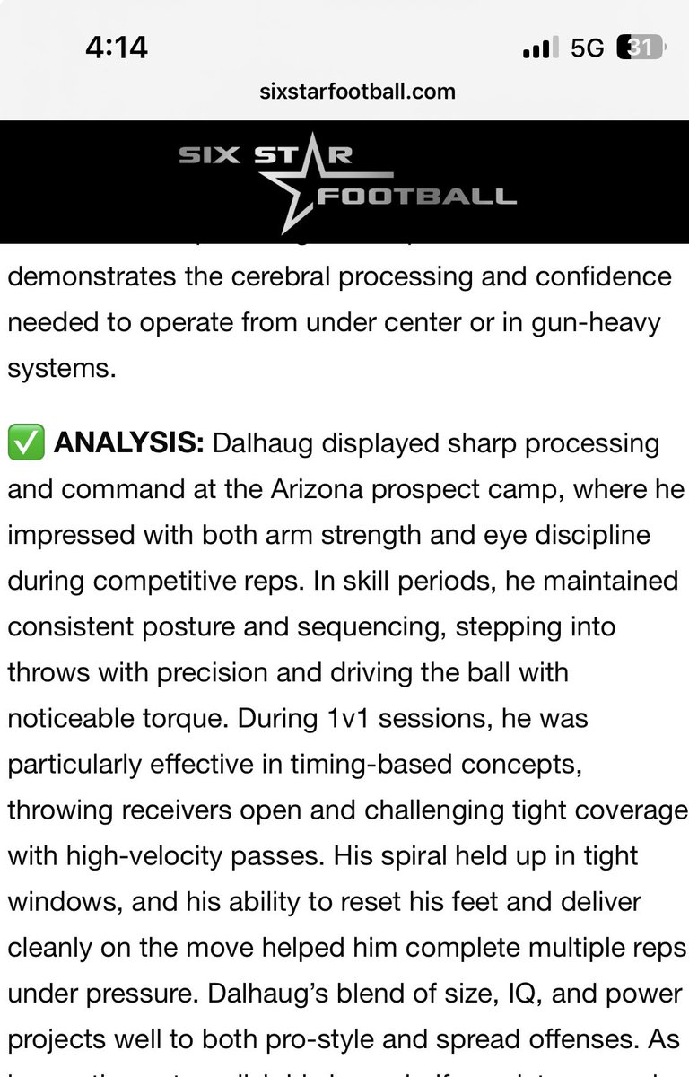 Paiden Cash Dalhaug (@paidencash16) on Twitter photo Thank you <a href="/sixstarfootball/">Six Star Football | PLUS+</a> for the write up! I greatly appreciate it. Continuing to work, make improvements and get ready for this upcoming season! <a href="/Elev8QBacademy/">Mike Giovando</a> <a href="/HighlandHawksFB/">Highland Hawks Football</a> <a href="/BJMedia1/">BJ Media</a> <a href="/gridironarizona/">Gridiron Arizona</a> <a href="/therealbeadle/">Adam Beadle</a> <a href="/AZPreps365/">AZPreps365</a> <a href="/azc_obert/">Richard Obert</a> <a href="/JUSTCHILLY/">Just Chilly</a> Thank you <a href="/sixstarfootball/">Six Star Football | PLUS+</a> for the write up! I greatly appreciate it. Continuing to work, make improvements and get ready for this upcoming season! <a href="/Elev8QBacademy/">Mike Giovando</a> <a href="/HighlandHawksFB/">Highland Hawks Football</a> <a href="/BJMedia1/">BJ Media</a> <a href="/gridironarizona/">Gridiron Arizona</a> <a href="/therealbeadle/">Adam Beadle</a> <a href="/AZPreps365/">AZPreps365</a> <a href="/azc_obert/">Richard Obert</a> <a href="/JUSTCHILLY/">Just Chilly</a>