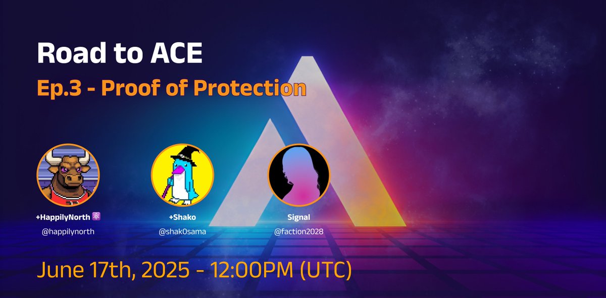 We’re back with another episode in the ACE &amp; Faction2028 series.

This time we’re diving into how the team is aiming to build safely on Atomicals — from PoW protection to creator tools.

x.com/i/spaces/1zqJV…
