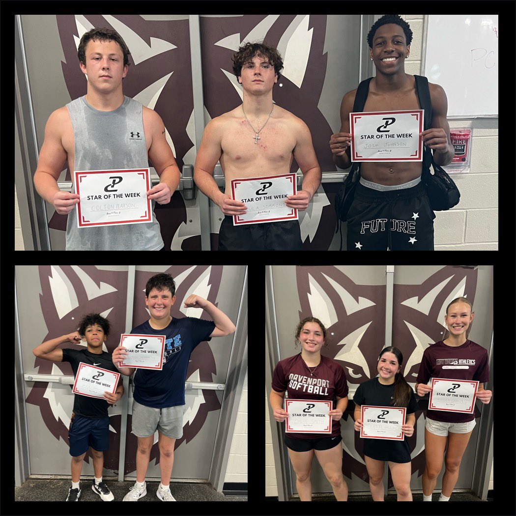 Performance Course (@pcnowisthetime) on Twitter photo <a href="/DavenportWolves/">DHS Wolves Athletics</a> are no strangers to hard work! The wolf pack is as consistent as they come! They just keep bringing it!
Championship Effort ✅
Relentless Attitude ✅
Consistency ✅
Being A Great Teammate ✅
Congrats to our ⭐️’s of the week for all your hard work! #BTP #IGYB <a href="/DavenportWolves/">DHS Wolves Athletics</a> are no strangers to hard work! The wolf pack is as consistent as they come! They just keep bringing it!
Championship Effort ✅
Relentless Attitude ✅
Consistency ✅
Being A Great Teammate ✅
Congrats to our ⭐️’s of the week for all your hard work! #BTP #IGYB