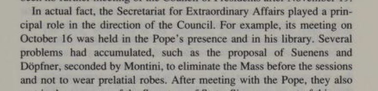 JerryMSus's tweet image. Cardinals Suenens and Montini (later Paul VI) didn’t even want to have Mass before Conciliar sessions