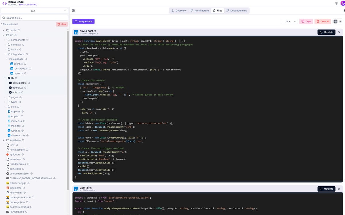 KnowCodeHQ's tweet image. Quickly review code within any particular files and then be able to quickly deep dive into how it all works using AI in a couple of clicks. #AIpowered #ProductivityHacks #SmartCoding